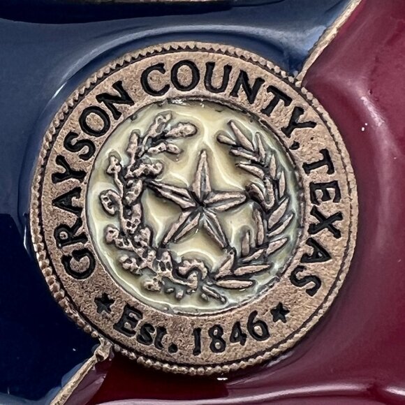 Grayson County Texas Sesquicentennial 150 Belt Buckle Republic of Texas Sherman - Picture 2 of 11